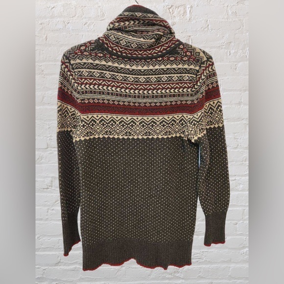 EDDIE BAUER fair aisle funnel neck sweater tunic size S Womens Casual Pullover - Picture 2 of 5